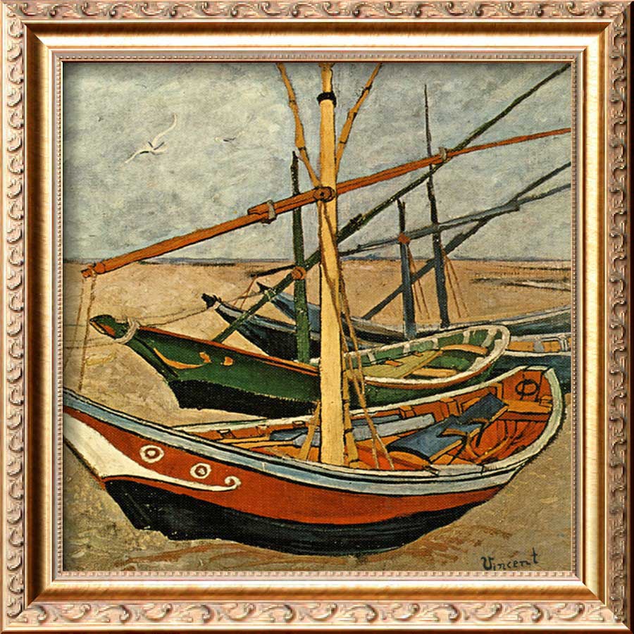 Barques Aux Saintes Maries - Van Gogh Painting On Canvas